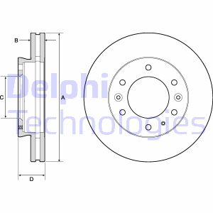 Bremsscheibe Vorderachse Delphi BG9140C Bremsscheibe Vorderachse Delphi BG9140C von Delphi