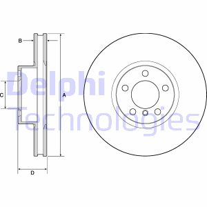 Bremsscheibe Vorderachse Delphi BG9141C Bremsscheibe Vorderachse Delphi BG9141C von Delphi