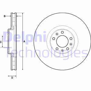 Bremsscheibe Vorderachse Delphi BG9151C Bremsscheibe Vorderachse Delphi BG9151C von Delphi