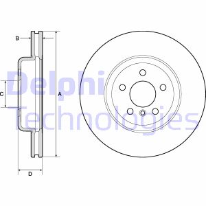 Bremsscheibe Vorderachse Delphi BG9154C von Delphi