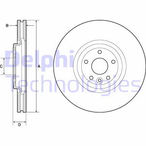 Bremsscheibe Vorderachse Delphi BG9167C Bremsscheibe Vorderachse Delphi BG9167C von Delphi
