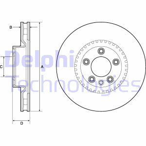 Bremsscheibe Vorderachse Delphi BG9168C von Delphi