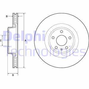 Bremsscheibe Vorderachse Delphi BG9173C von Delphi