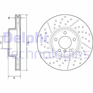 Bremsscheibe Vorderachse Delphi BG9234C von Delphi