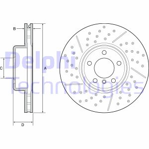 Bremsscheibe Vorderachse Delphi BG9234C von Delphi
