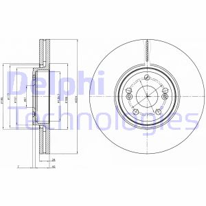 Bremsscheibe Vorderachse Delphi BG9687 von Delphi