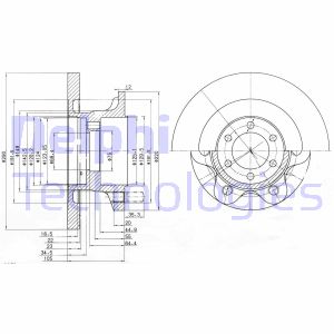 Bremsscheibe Vorderachse Delphi BG9722 Bremsscheibe Vorderachse Delphi BG9722 von Delphi