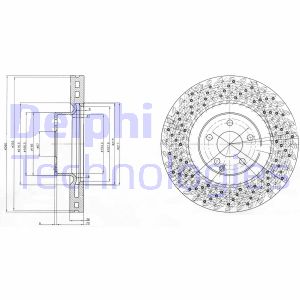 Bremsscheibe Vorderachse Delphi BG9879 von Delphi