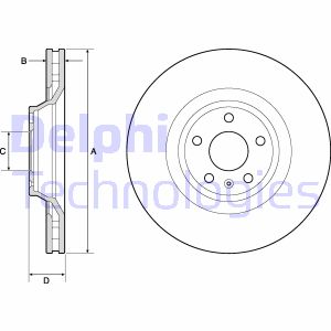 Bremsscheibe Vorderachse Delphi BG9955 von Delphi