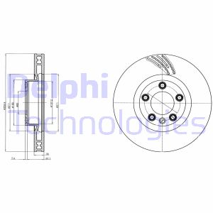 Bremsscheibe Vorderachse rechts Delphi BG9101C Bremsscheibe Vorderachse rechts Delphi BG9101C von Delphi