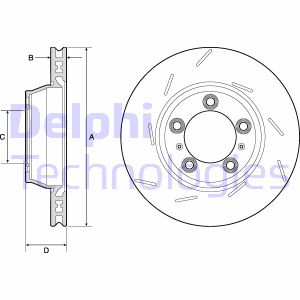 Bremsscheibe links Delphi BG9164C von Delphi