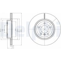 Bremsscheiben DELPHI BG4325C hinten, belüftet, hochkarbonisiert, 2 Stück von Delphi