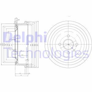 Bremstrommel Hinterachse Delphi BF103 von Delphi