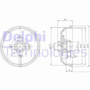 Bremstrommel Hinterachse Delphi BF111 Bremstrommel Hinterachse Delphi BF111 von Delphi