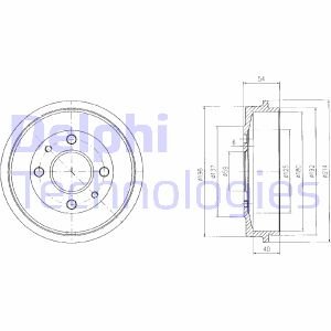 Bremstrommel Hinterachse Delphi BF200 von Delphi