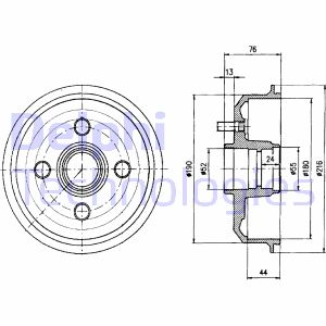 Bremstrommel Hinterachse Delphi BF229 Bremstrommel Hinterachse Delphi BF229 von Delphi