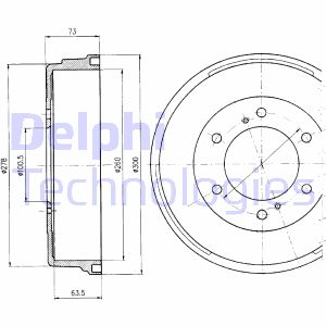 Bremstrommel Hinterachse Delphi BF241 Bremstrommel Hinterachse Delphi BF241 von Delphi