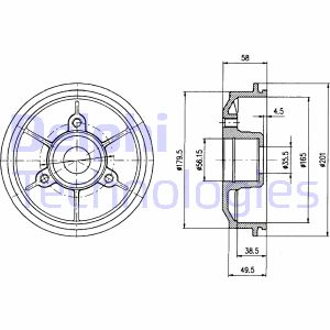 Bremstrommel Hinterachse Delphi BF267 Bremstrommel Hinterachse Delphi BF267 von Delphi