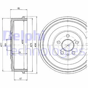 Bremstrommel Hinterachse Delphi BF325 Bremstrommel Hinterachse Delphi BF325 von Delphi