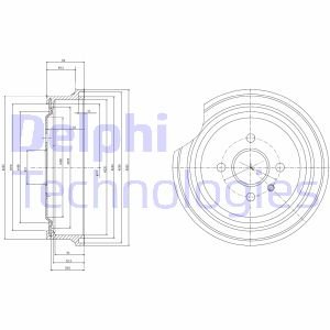 Bremstrommel Hinterachse Delphi BF367 von Delphi