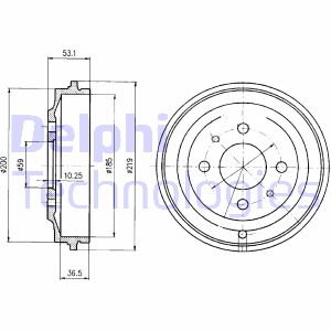 Bremstrommel Hinterachse Delphi BF389 von Delphi