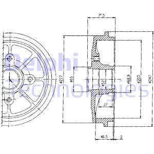 Bremstrommel Hinterachse Delphi BF392 Bremstrommel Hinterachse Delphi BF392 von Delphi