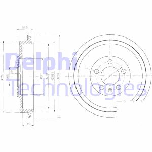 Bremstrommel Hinterachse Delphi BF406 Bremstrommel Hinterachse Delphi BF406 von Delphi