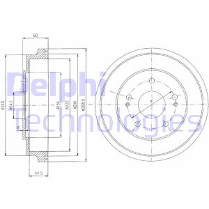 Bremstrommel Hinterachse Delphi BF419 von Delphi
