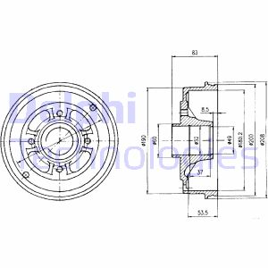 Bremstrommel Hinterachse Delphi BF426 von Delphi