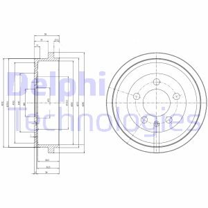 Bremstrommel Hinterachse Delphi BF463 von Delphi