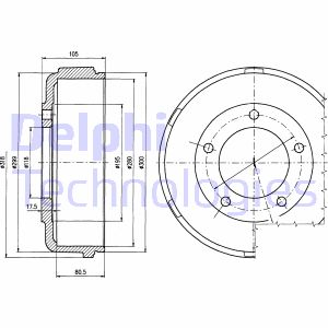 Bremstrommel Hinterachse Delphi BF478 Bremstrommel Hinterachse Delphi BF478 von Delphi