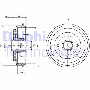 Bremstrommel Hinterachse Delphi BF487 Bremstrommel Hinterachse Delphi BF487 von Delphi