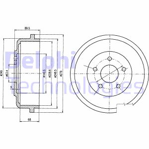 Bremstrommel Hinterachse Delphi BF488 Bremstrommel Hinterachse Delphi BF488 von Delphi