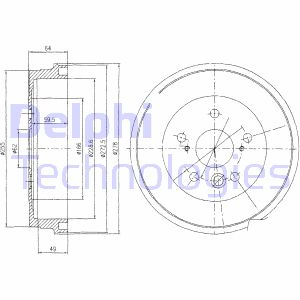 Bremstrommel Hinterachse Delphi BF495 von Delphi