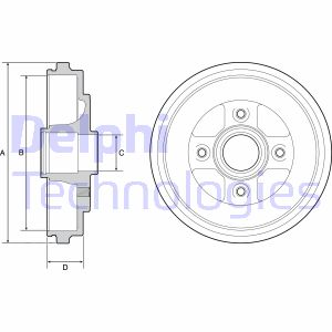Bremstrommel Hinterachse Delphi BF509 Bremstrommel Hinterachse Delphi BF509 von Delphi