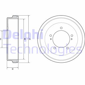 Bremstrommel Hinterachse Delphi BF512 Bremstrommel Hinterachse Delphi BF512 von Delphi