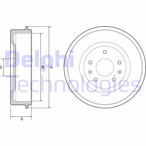 Bremstrommel Hinterachse Delphi BF513 Bremstrommel Hinterachse Delphi BF513 von Delphi