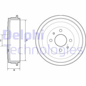 Bremstrommel Hinterachse Delphi BF528 von Delphi