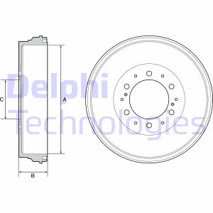 Bremstrommel Hinterachse Delphi BF537 Bremstrommel Hinterachse Delphi BF537 von Delphi