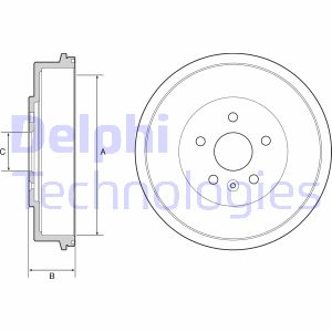 Bremstrommel Hinterachse Delphi BF553 von Delphi