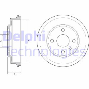 Bremstrommel Hinterachse Delphi BF554 Bremstrommel Hinterachse Delphi BF554 von Delphi