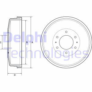 Bremstrommel Hinterachse Delphi BF559 von Delphi