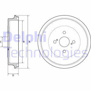 Bremstrommel Hinterachse Delphi BF560 Bremstrommel Hinterachse Delphi BF560 von Delphi