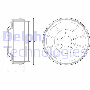 Bremstrommel Hinterachse Delphi BF562 Bremstrommel Hinterachse Delphi BF562 von Delphi