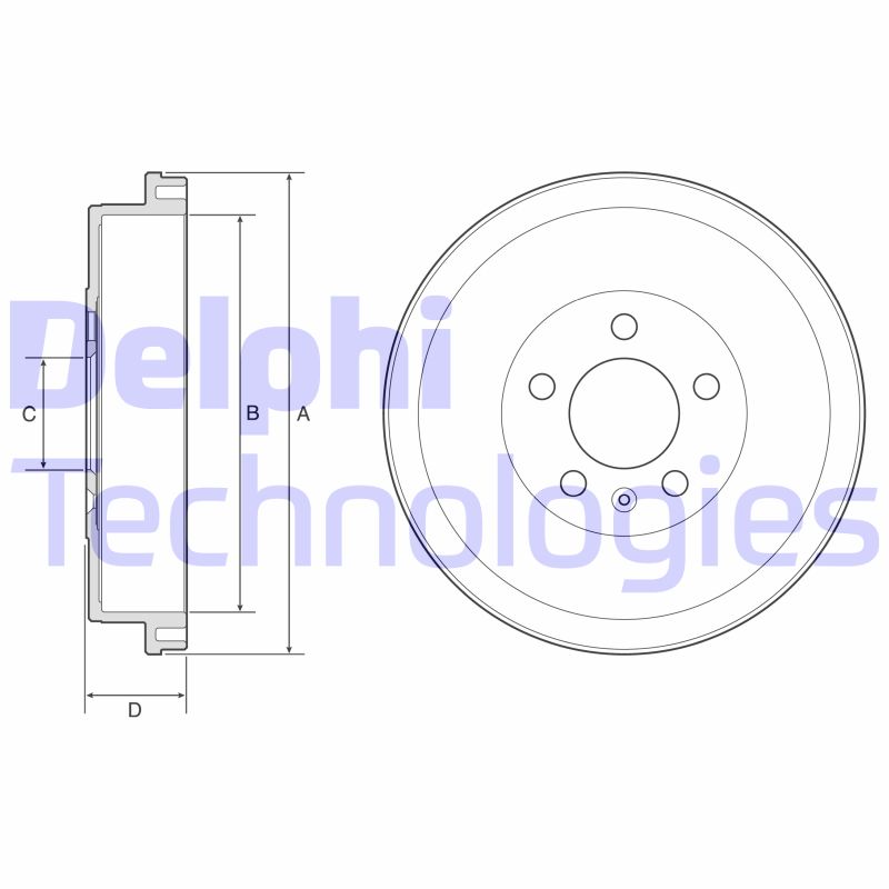 Bremstrommel Hinterachse Delphi BF634 Bremstrommel Hinterachse Delphi BF634 von Delphi