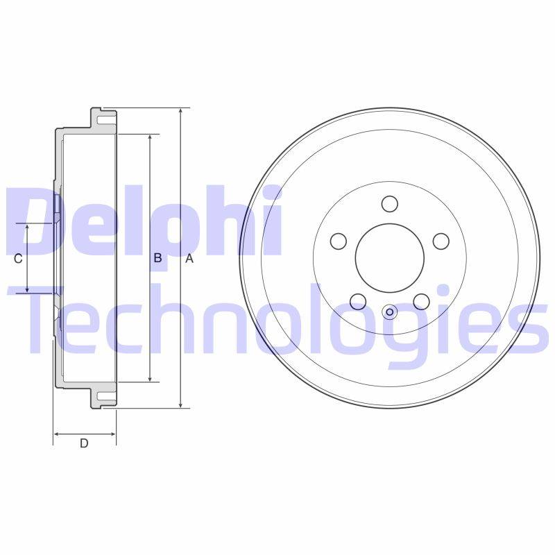 Bremstrommel Hinterachse Delphi BF634 von Delphi