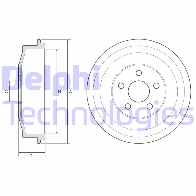 Bremstrommel Hinterachse Delphi BF640 Bremstrommel Hinterachse Delphi BF640 von Delphi