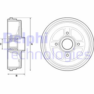 Bremstrommel Hinterachse Delphi BFR496 Bremstrommel Hinterachse Delphi BFR496 von Delphi