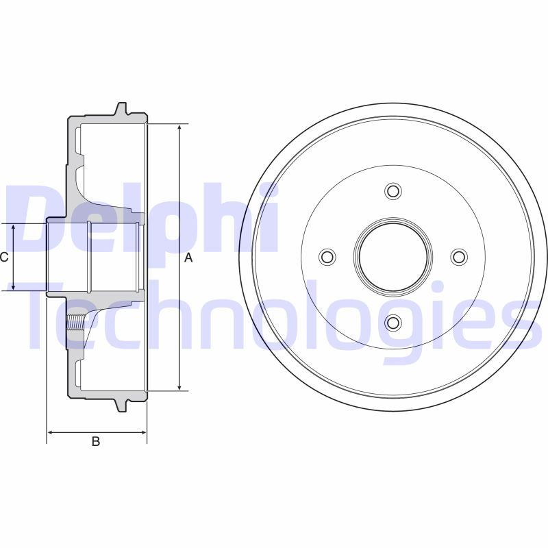 Bremstrommel Hinterachse Delphi BFR538 Bremstrommel Hinterachse Delphi BFR538 von Delphi