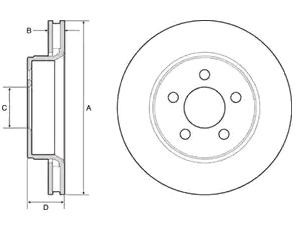 DELPHI Bremsscheibe JEEP,DODGE BG4642 2AMV9938AB,52109938AB Bremsscheiben,Scheibenbremsen DELPHI Bremsscheibe JEEP,DODGE BG4642 2AMV9938AB,52109938AB Bremsscheiben,Scheibenbremsen von Delphi
